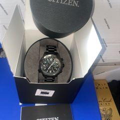 Citizen Promaster Navihawk A-T Ion Plated Bracelet Watch eco drive radio controlled brand new