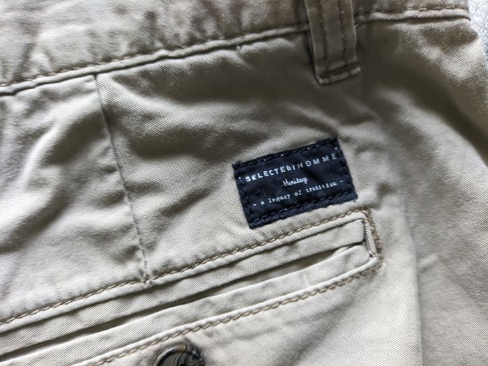 Selected Homme Tailored Chino Shorts (Beige / Khaki) - Size W30-W31