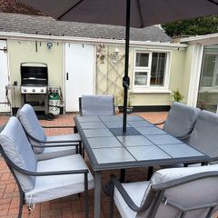 Patio table and 6 chairs