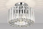 Crystal Ceiling Light - Easric Modern Ceiling Lights Living Room LED Ceiling Lighting Industrial Chandeliers Ceiling Lights for Bedroom Hallway Kitchen Bathroom,Chrome