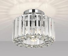 Crystal Ceiling Light - Easric Modern Ceiling Lights Living Room LED Ceiling Lighting Industrial Chandeliers Ceiling Lights for Bedroom Hallway Kitchen Bathroom,Chrome
