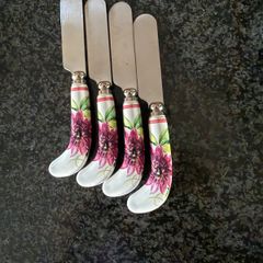Laura Ashley Floral Heritage 4-Piece Butter Flatware Set