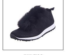 Jimmy Choo Sock-like Pom Pom Sneakers