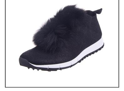 Jimmy Choo Sock-like Pom Pom Sneakers