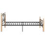 Bed Frame Black Metal 90x200 cm Image 5