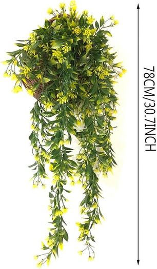NEW SALE |  2 PCS Artificial Hanging Plants Plastic Plants Fake Plants for Indoors Trailing Plants for Hanging Baskets for Indoor Outdoor Garden Wedding Party Decoration