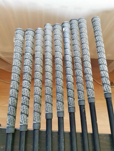 golf clubs and bag