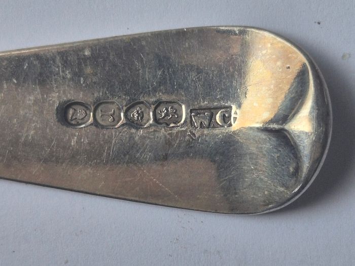 1832 Sterling silver serving Spoon. William Chawner II.Sterling. 86 grams