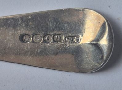 1832 Sterling silver serving Spoon. William Chawner II.Sterling. 86 grams