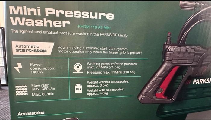 Parkside Mini Pressure Washer