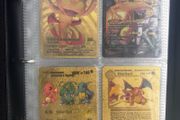 Pokemon Gold Foil Proxy Card Binder 160 Cards  Charizard Pikachu VMAX GX