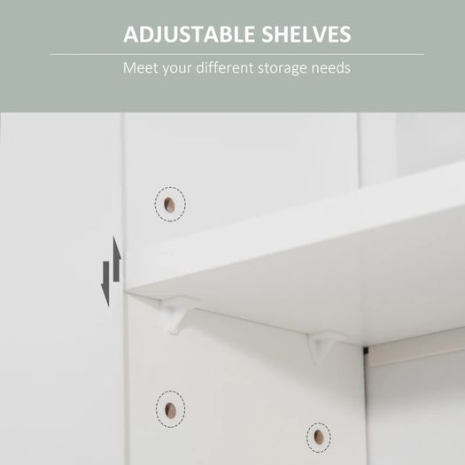 Bathroom Mirror Cabinet, Wall Mounted Storage Cupboard Organizer with Double Doors and Adjustable (FREE SHIPPING)