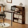 Foldable Dining Table with Shelf, Industrial Design, Space-Saving, For Small Spaces, 80x90x93cm, Rustic Brown Image 5