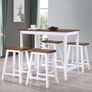 Bar Table and Stool Set 5 Pieces Solid Wood Image 2