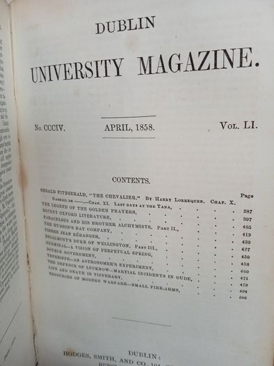 The Dublin University Magazine, A Literary and Political Journal. Vol. LI. January to June, 1858 (AB514)
