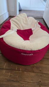 Baby bean bag - personalised with the name Alannah
