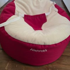 Baby bean bag - personalised with the name Alannah