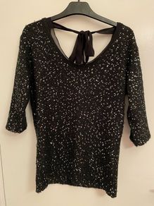 Monsoon - Jumper size small 8 black sequins