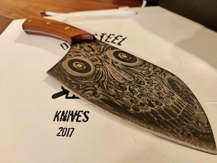 Black Kitchen Knife Skull By Di'Casteel