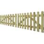 Picket Fence Gate 2 pcs Impregnated Wood 300x80 cm Image 2