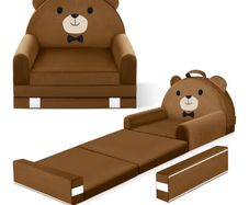Kids Sofa Bed, 2-in-1 Kids Folding Chair, 150cm Soft Crystal Velvet Toddlers Sofa Bed for Bedroom Livingroom, Playroom, Birthday Gift for Boys Girls