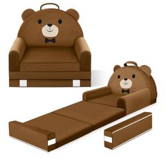 Kids Sofa Bed, 2-in-1 Kids Folding Chair, 150cm Soft Crystal Velvet Toddlers Sofa Bed for Bedroom Livingroom, Playroom, Birthday Gift for Boys Girls