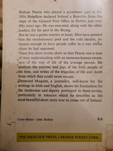 Padraic Pearse.books. Short Stories Of Padraic Pearse. _ O' Pheann  An Phairsaigh.