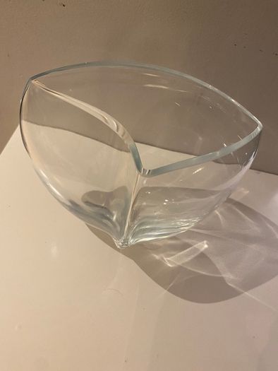 Vintage and Lovely quality unusal shape thick Glass vase