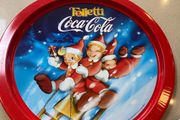 Coca Cola Christmas Metal tray rare Elf version