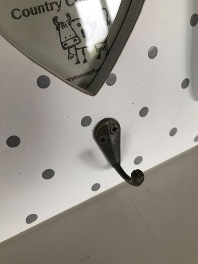 Photo Frame , shelf and hooks with heart detail