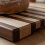 Large Edge-Grain Handmade Chopping Board - Walnut and Maple Image 4