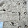 Vtg Blarney Lambswool Aran Knit Cardigan Chunky Cable Womens XL Double Breasted Image 6