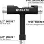 All-In-One Skate Tools Multi-function Portable Skateboard T Tool Accessory with T-type Allen Key and L-type Phillips Head Wrench Screwdriver Image 2