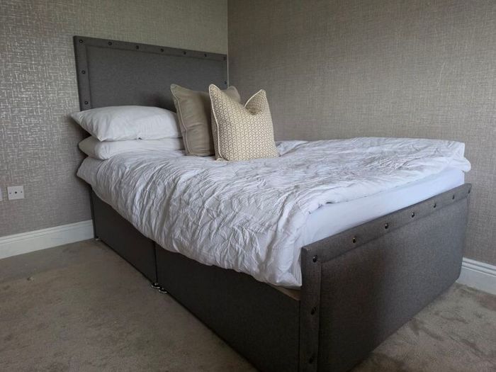 Grey Double Stud bed like new