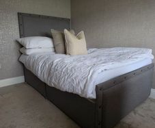 Grey Double Stud bed like new