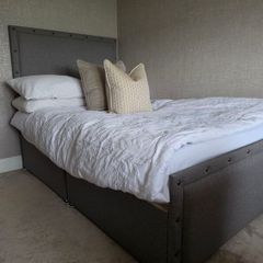 Grey Double Stud bed like new