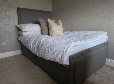 Grey Double Stud bed like new
