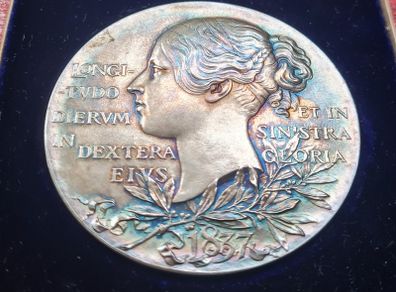 United Kingdom Victoria Sterling Silver Medal for her Diamond Jubilee 1837- 1897