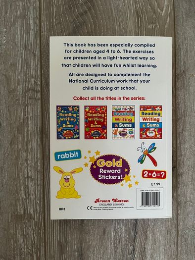 Reading Writing and Sums Workbook with Gold Reward Stars