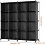 Cube Bookcase, 16 Cube Storage Unit Bookshelf Storage Cube Organiser Multi-Use DIY Storage Cube Shelf for Books, Toys, Clothes, Tools Image 3