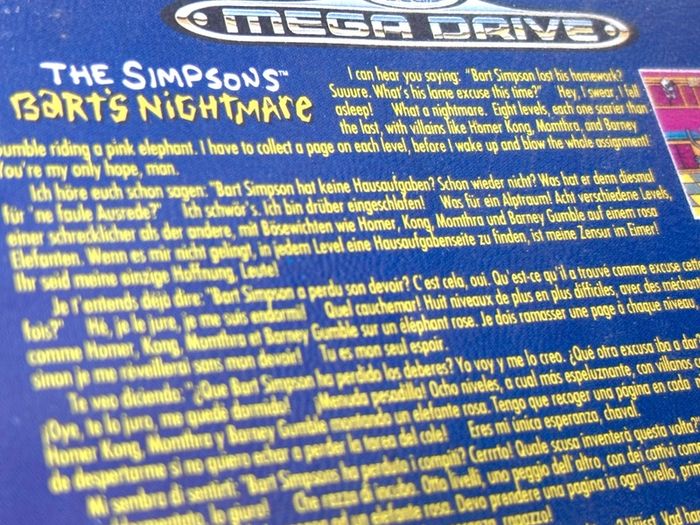 Barts Nightmare for Sega Mega Drive - Boxed