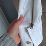 White shirt with buttons and zip fits 6 I small 10 Image 3