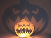Halloween Tea Light Garden Lantern Wooden Indoor outdoor decor Pumpkin Candle Holder