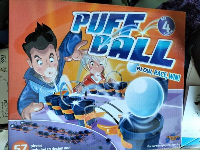 3 games, boom ball, puff ball and magicians kit
