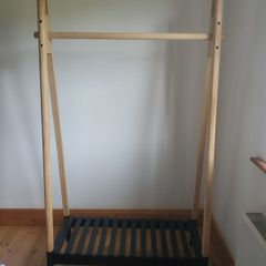 JENNET Clothes rail w/shoe shelf