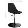 Swivel Dining Chairs 6 pcs Black PP Image 8