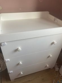 White baby changing unit