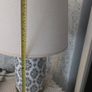 2 large lamps stunning blue /white bronze colour  base rim. 30e each Image 5