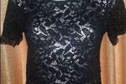 Black lace classy top Awear size UK12 EUR40 Postage included