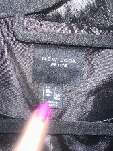 Black Fur Coat New Look Petite